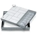 Produktbild: Zarges Schachtabdeckung aus Stahl mit Wanne 800 mm x 800 mm