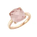 Produktbild: Jamelli Ring Silber 925 rosé-vergoldet mit echtem Rosenquarz 12mm