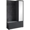 Produktbild: P & B Garderobe, Schwarz, Holzwerkstoff, 5 Fächer, 115x192x37.5 cm, Fsc, Garderobe, Garderoben-Sets & Serien, Garderoben-Sets
