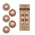Produktbild: Weihnachtskugeln Glas 6cm 20 Stück - matt & glänzend - Christbaumkugeln Weihnachtsbaumkugeln für Weihnachten - Christbaumschmuck & Weihnachtsbaumschmuck Beige - Golden Sesame