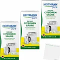 Produktbild: usy Bundle für Heitmann Pure Reine Citronensäure, Hausmittel gegen Kalk 3er Pack (3x350g Packung) + usy Block