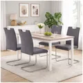 Produktbild: Esszimmerstuhl 4er Set Grau Webstoff Kelly C