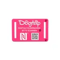 Produktbild: Dogtap Light Big, digitale Hundemarke für mittlere bis große Hunde, mit NFC-Chip und QR Code für Kontaktdaten und Steckbrief, aus Silikon, wasserfest, flexibel, 67 x 40 mm