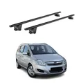 Produktbild: Dachträger Grundtäger für Opel Zafira B 2008-2011 FL 100kg Alu Schwarz 2 tlg ABE