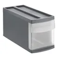 Produktbild: Rotho Kunststoff AG Rotho SYSTEMIX Schubladenbox, 1 Schubfach, Aufbewahrungsbox aus PP-Kunststoff , Maße: 395 x 170 x 203 mm, anthrazit 1114408853