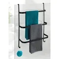 Produktbild: Wenko Handtuchhalter Irpinia 3 Handtuchstangen 54,5 x 77,5 x 21,5 cm Schwarz