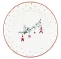 Produktbild: Greengate Kuchenteller Greengate Teller KLEIN JUANA Weiß mit Tannenzweigen 15 cm