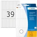 Produktbild: HERMA Mehrzwecketiketten 2530 Weiß Rechteckig 6 x 50 mm 32 Blatt à 39 Etiketten