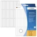 Produktbild: HERMA - Permanente, selbstklebende Papieretiketten - weiß - 6 x 50 mm 1248 Etikett(en) (32 Bogen x 39) (2530)