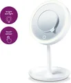 Produktbild: Beurer Kosmetikspiegel BS 45 | LED-beleuchtet | Touch-Sensor | 5-fach Vergrößerung | Ø 17,5 cm | weiß