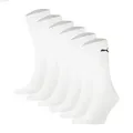 Produktbild: PUMA Unisex Sportsocken, 6er Pack - Sport Crew Socken, ECOM, Logo, einfarbig Weiß / 43-46