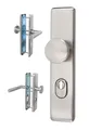Produktbild: Türbeschlag Edelstahl Wohnungstür Schutzbeschlag 50120 WE-72 mit Knauf, mit Kernziehschutz und Zylinderabdeckung