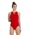 Produktbild: ARENA Damen Team Solid Water Polo Einteiler Wassersport Badeanzug, Rot-Weiß, 38