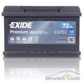 Produktbild: EXIDE AUTOBATTERIE 12V 72Ah STARTERBATTERIE 720A EA722 PREMIUM CARBON BOOST
