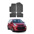 Produktbild: OMAC Gummi Fußmatten für Kia Picanto 2011-2017 Automatten Gummi Schwarz 4tlg