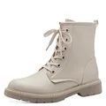 Produktbild: MARCO TOZZI Damen Stiefeletten zum Schnüren Flach mit Reißverschluss, Beige (Cream), 38 EU