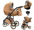 Produktbild: BabyMerc Kombi-Kinderwagen Vip Lux 5 in 1 inkl. Sportsitz, Autositz und Iso Base in 21 Farben