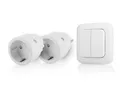Produktbild: smartwares Funksteckdose, max. 2300 W, 2er SET mit Funkwandschalter, Smarte Zwischenstecker Innen