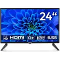 Produktbild: MEDION 59,9 cm (24 Zoll) Full HD Fernseher (perfekt für Camping Wohnmobil LKW Garten, 12V KFZ Car-Adapter, Triple Tuner Receiver, HDMI, USB, MD 82... - Schwarz