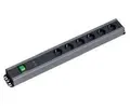 Produktbild: Bachmann 300.012 Standard 2U Schwarz Grau 6 AC-Ausgänge 2 m Überspannung ~D~