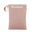 Produktbild: Nasstasche für Kita-Wechselwäsche, Wasserdicht, Waschbar, mit Reißverschluss, Personalisierbar, mit Name, für Kindergarten, Strand, Sport (Old Rose)