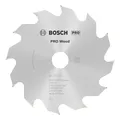 Produktbild: Bosch Zubehör Pro Wood cordless Kreissägeblatt, 130 x 2,4 x 20 mm, 12 Zähne, für Akku-Handkreissägen - 2608641167