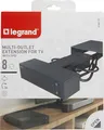 Produktbild: Legrand TV Corner Steckdosenleiste-Leiste 4x Steckdose, 4x Eurostecker, SPD, 2m Kabel Schwarz 694515