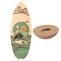 Produktbild: F2 Set Balance Board Halfshell 80x30cm mit Kork Halbkugel