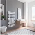 Produktbild: Schulte Badheizkörper Emma Design-Heizkörper, 123x60 cm, Anschluss unten, Weiß, 560 Watt, Handtuchwärmer weiß 60 cm x 123.6 cm x 10 cm