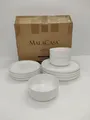 Produktbild: MALACASA, Serie LUNA, 12-teilig Weiss Porzellan Tafelservice Kombiservice