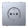 Produktbild: Merten SCHUKO-Steckdose, System Design, Steckklemmen, edelstahl (MEG2301-6036)