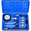 Produktbild: HATANSE Kompressionstester Kompressionsprüfer Benzin mit 4 Adapter M10 M12 M14 M18 Messen 0-20 bar oder 0-300 psi für KFZ LKW Auto Motorrad (blau)