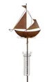Produktbild: Regenmesser Gartenstecker Segelschiff H:130 cm im Rost Design - Deko Niederschlagsmesser maritim, Schiff, Küste, Maritime Gartendeko Segelboot, Metalldeko