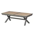 Produktbild: Hespéride – Ausziehbarer Gartentisch Axiome Honey – 12 Sitzplätze – Rostfreies, epoxidbeschichtetes Aluminium – Automatische Ausziehfunktion