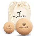 Produktbild: Ergotopia Faszienball aus antibakteriellem & langlebigem Kork, umweltfreundlicher Massageball zur gezielten Selbstmassage von Triggerpunkten & Verspannungen