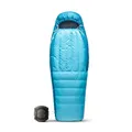Produktbild: Sea to Summit - Trek Women's Daunenschlafsack Long (-1°C) - Mumienschlafsack - Körperlänge - 650+ Loft Ultra-Dry Down - 2 Jahreszeiten - Zip Coupling - Für Wanderungen & Camping - Blue - 1.418g