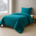 Produktbild: MALIKA Winter Plüsch Bettwäsche Nicky-Teddy Cashmere Coral Fleece 135x200 155x220 200, Größe:135 x 200 cm, Designe:Petrol