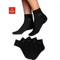 Produktbild: Kurzsocken H.I.S, Damen, Gr. 35-38, schwarz, Baumwolle, Elasthan, Polyamid, uni, elastisch, Socken, mit Bündchen über dem Knöchel
