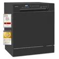 Produktbild: Exquisit Tischgeschirrspüler GSP508-030D schwarz | Spülmaschine 55 cm freistehend | Kleiner Geschirrspüler 8 Maßgedecke | Tischspülmaschine LED Display