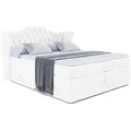 Produktbild: Altdecor Boxspringbett, Weiß Hochglanz, Holzwerkstoff, Höhe ca. 20 cm, 180x200 cm, Schlafzimmer, Betten, Boxspringbetten