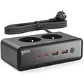 Produktbild: Voomy Steckdosenleiste Power S20 65W, mit 2m Kabel, 2-fach, 2x USB-A, 2x USB-C, Überspannungsschutz