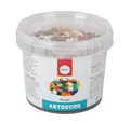 Produktbild: Rayher Hobby Dekoobjekt Glasstein-Mosaikmix, 1 x 1 cm, ca. 1500 Stück, Dose 1 kg, frostbeständig