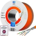 Produktbild: hb-digital CAT7 Kabel 100m Installationskabel Cat7 Kabel S/FTP AWG23 LSZH orange