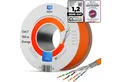 Produktbild: HB-DIGITAL CAT 7 Kabel 100m Installationskabel S/FTP AWG23 LSZH orange Netzwerkkabel, Netzwerkstecker, (10000 cm), hochwertiges GHMT zertifiziertes reines Kupfer Verlegekabel