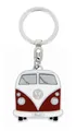 Produktbild: VW Collection by BRISA Schlüsselanhänger Volkswagen Schlüsselring im T1 Bulli Bus Design, emaillierter Anhänger in Rot