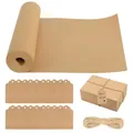 Produktbild: Braun Packpapier Kraftpapier Rolle, 30cm x 30 m Packpapier rolle Kraftpapierrolle mit 20 M Schnur 100 Karten, Geschenkpapier Geschenkverpackung Verpackung für Kunsthandwerk Geschenk
