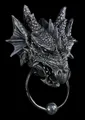 Produktbild: Türklopfer mit Drachenkopf  - Höhe: 22,5 cm - Dragon Head Door Knocker Deko Tür