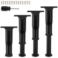Produktbild: YGKYMVW Bettgestell Stützfüße, 4 Stück Verstellbare Bettfüße Heavy Duty Bettmittelpunktmatte 15-28cm, Einziehbare Möbelfüße Bettbein Ersatzfüße für Schrank TV Schrank Bett Sofa Nachttisch Stuhl