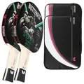 Produktbild: 2x Timo Boll SG11 Tischtennisschläger + 2x Tischtennishülle Drive Case II