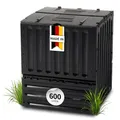 Produktbild: Garantia Eco-King Komposter 600 Liter schwarz - Komposter Garten, Schnellkomposter, Abfall & Recycling, Biomüll, Komposteimer, Garten, Thermokomposter, Garten, Kompost, Biotonne